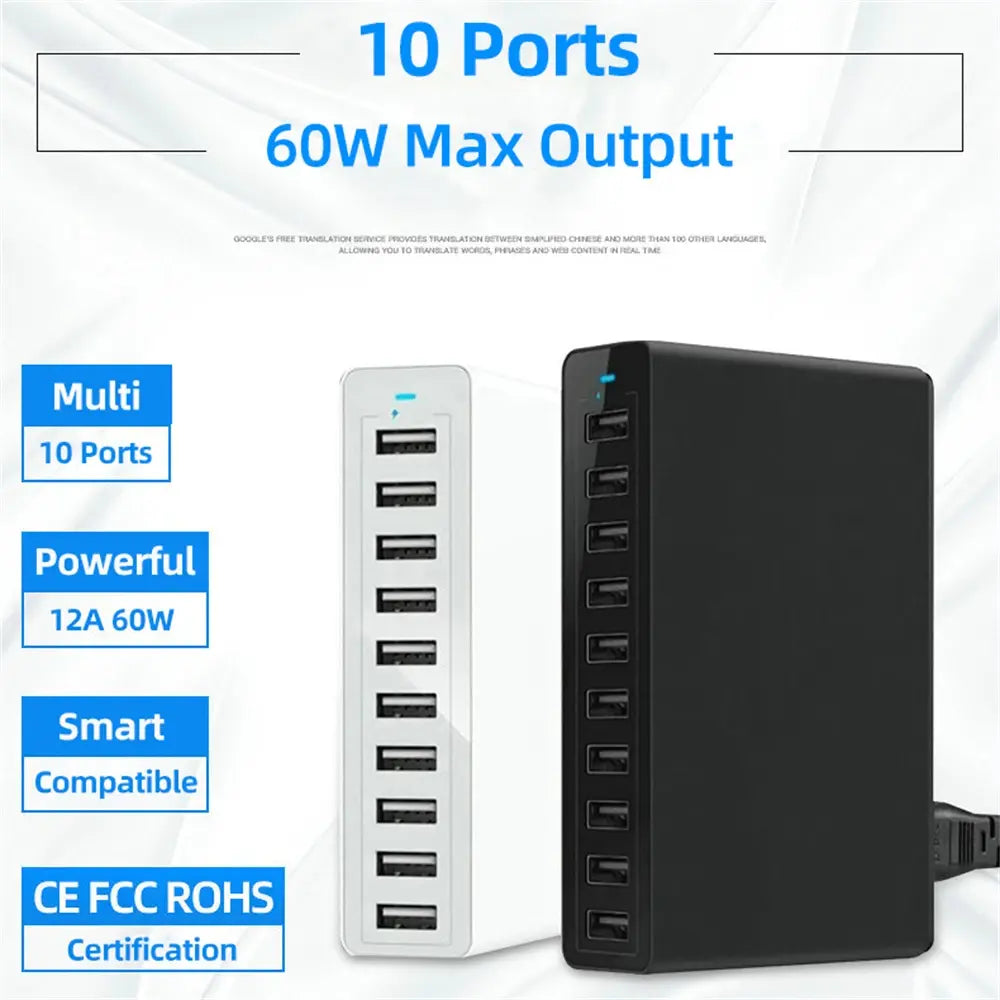 10 Port USB Charger Pro Lamps